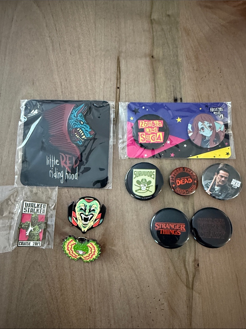 Loot Crate Black and Multicolor Horror & Pop Culture Pin/Button Lot